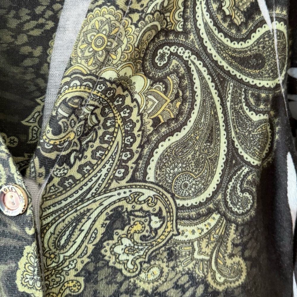 New Mix Vintage Paisley/Floral Print Knit Cardigan - Picture 5 of 16